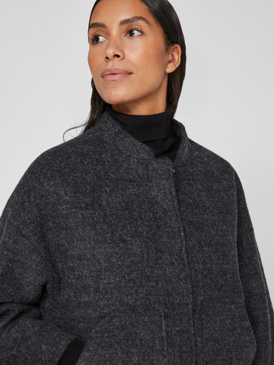 VICECILIE Jacket - Dark Grey Melange